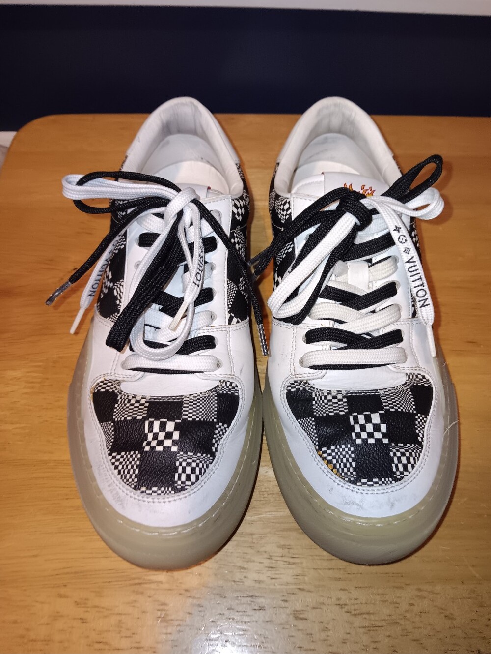 Louis Vuitton Rare Ollie Distorted Damier Checkerboard Sneakers Size 6